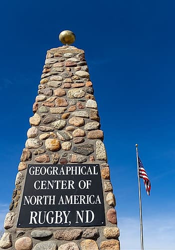 Geographical Center of North America in Rugby, North Dakota, USA. Signs Print